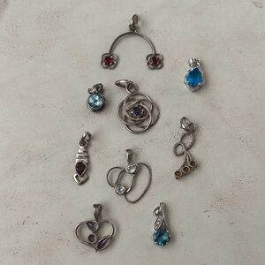 Elegant Silver and Gemstone Pendants